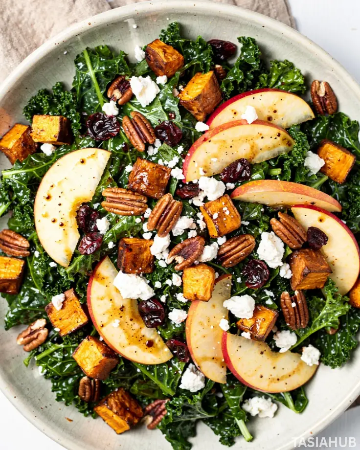 Fall Kale Salad dish