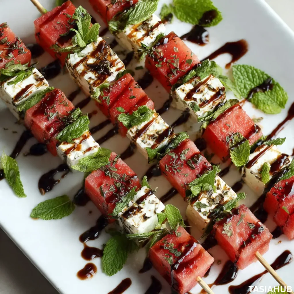 Feta and Watermelon Skewers