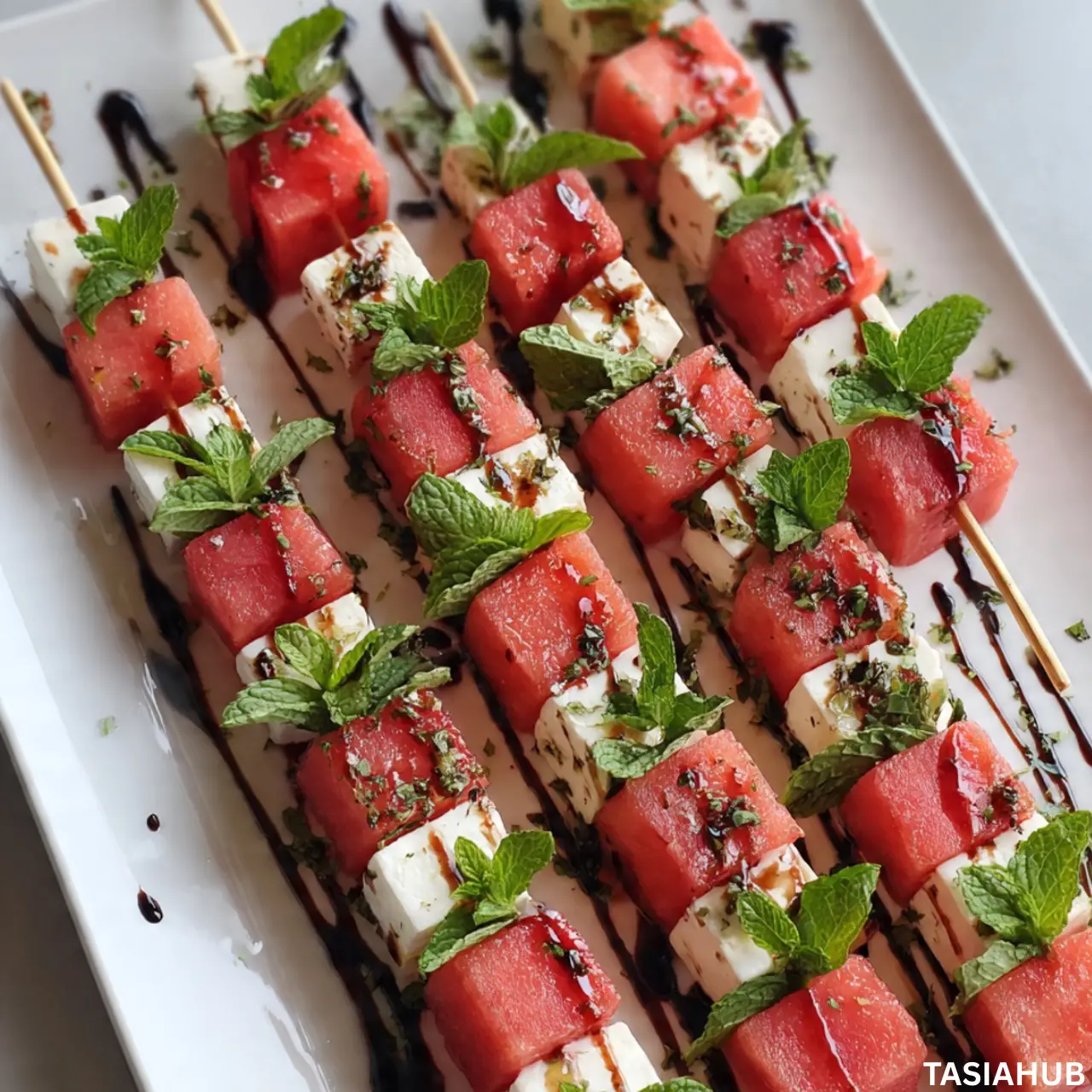 Feta and Watermelon Skewers