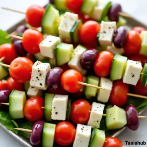Greek salad skewers