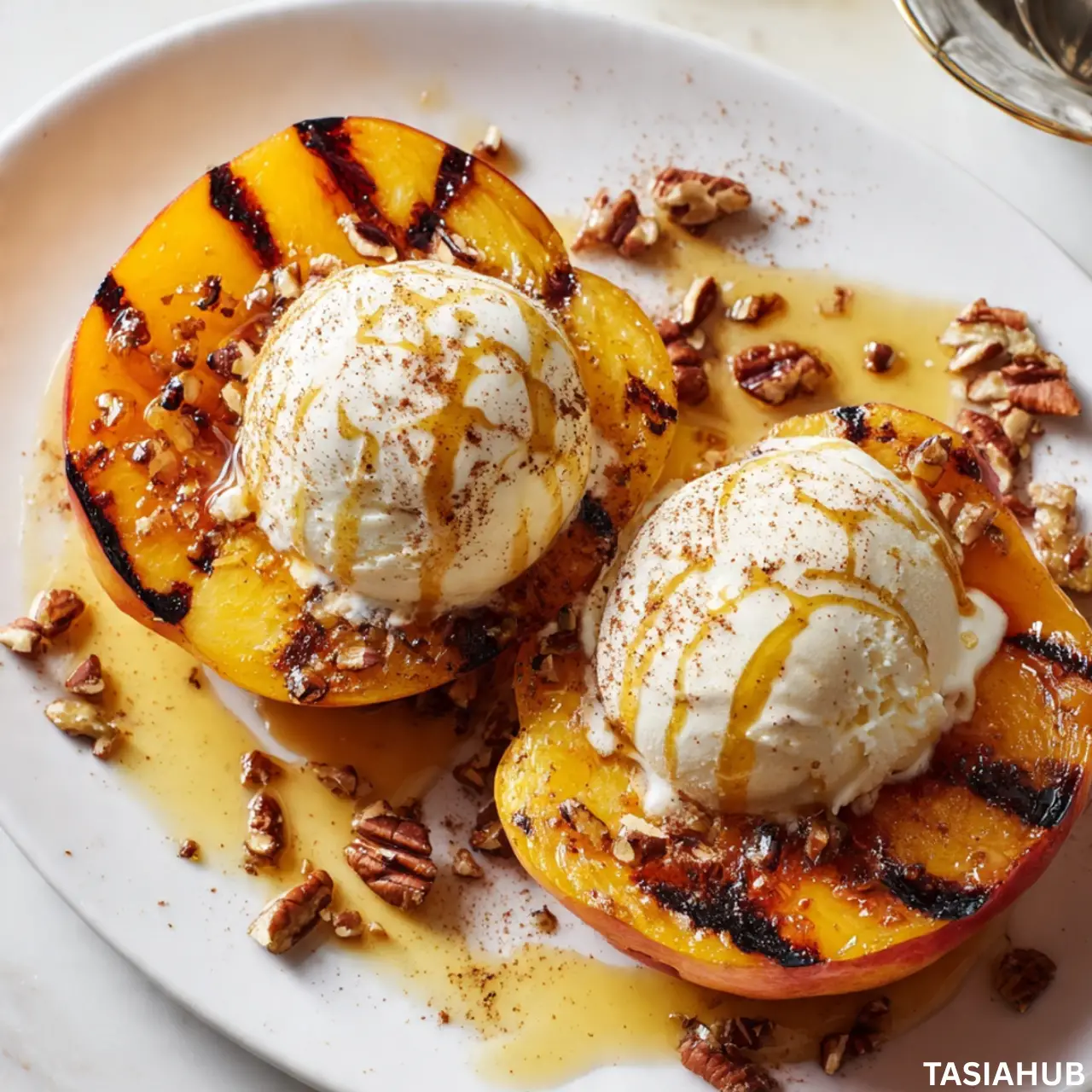 Grilled peaches
