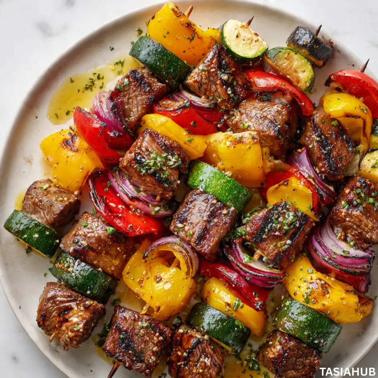 Grilled steak kabobs