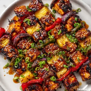 Hawaiian huli huli chicken kebabs