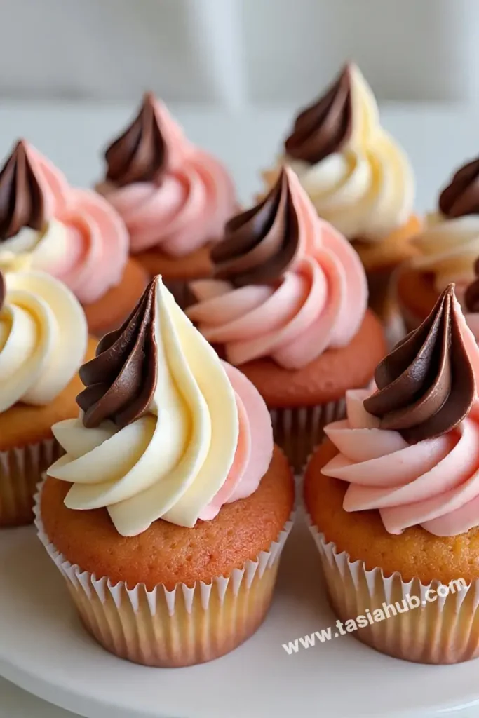 Neopolitan cupcakes 1