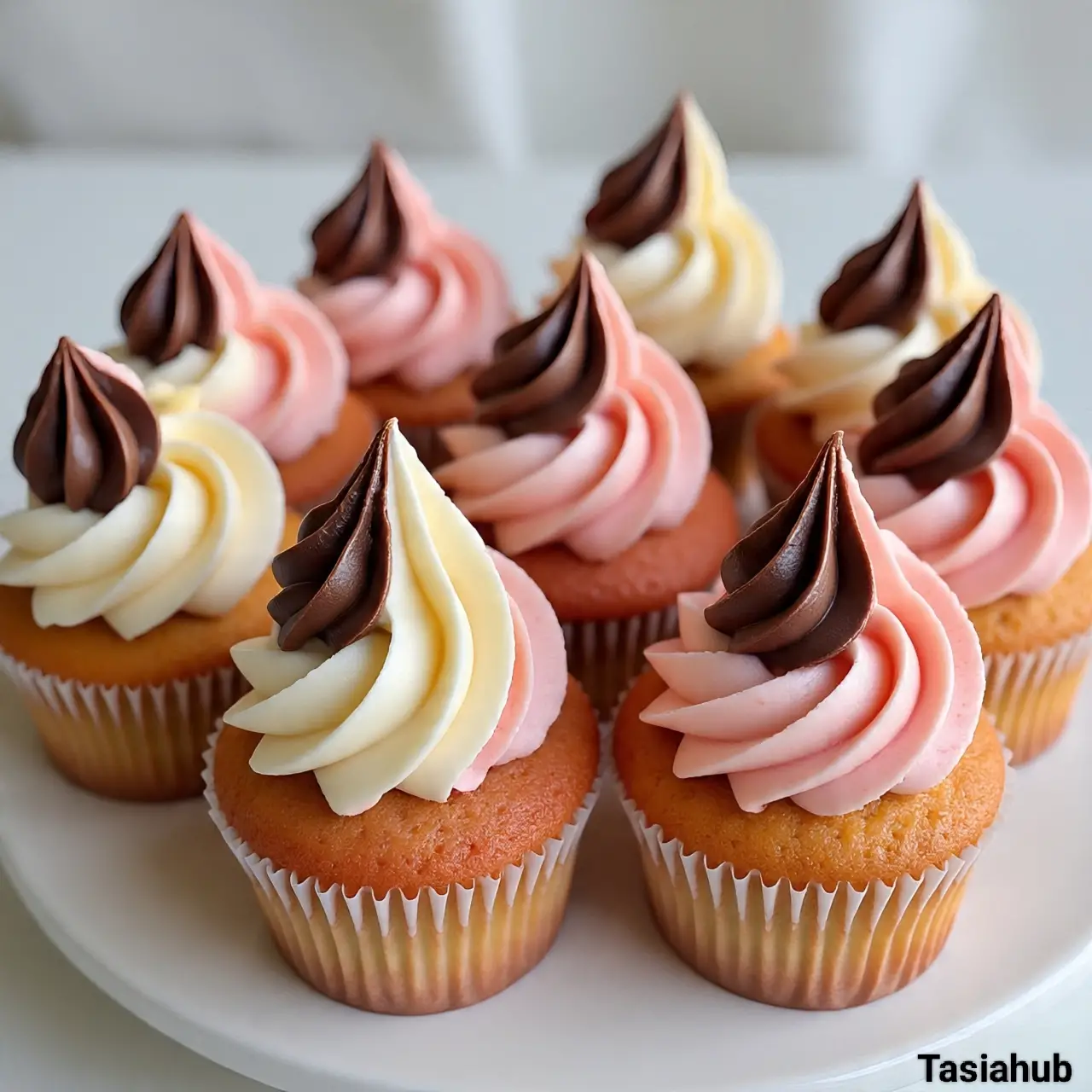 Neopolitan cupcakes