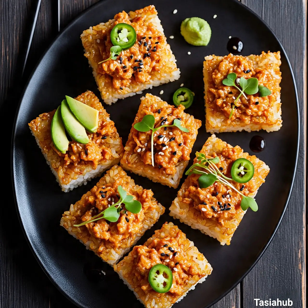 Nobu copycat crispy rice with spicy tuna