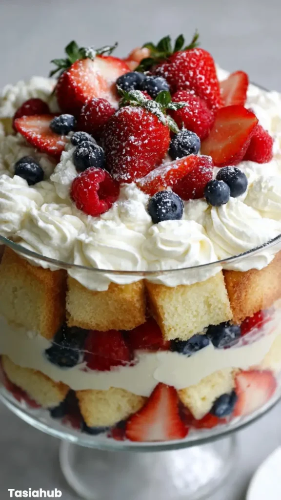 Patriotic Berry Trifle