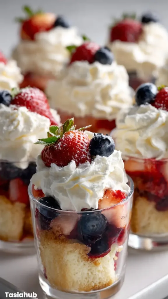 Patriotic Mini Shortcake Cups recipe