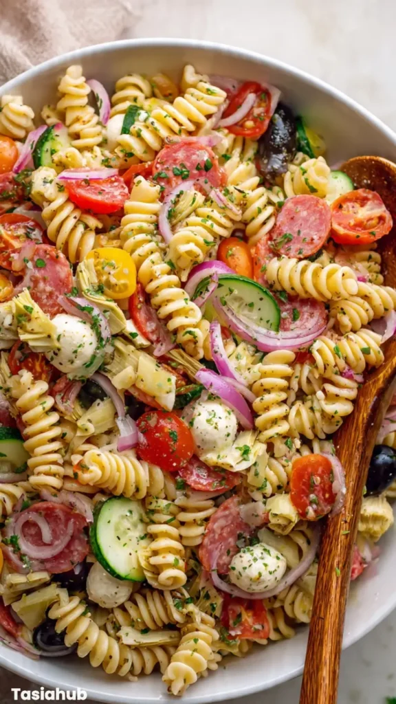Rainbow Antipasto Pasta Salad 1