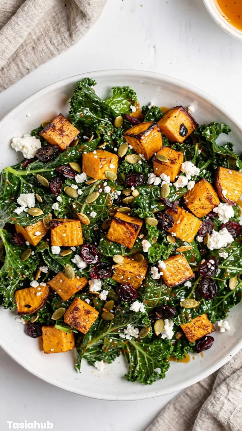 Roasted Butternut Squash Kale Salad