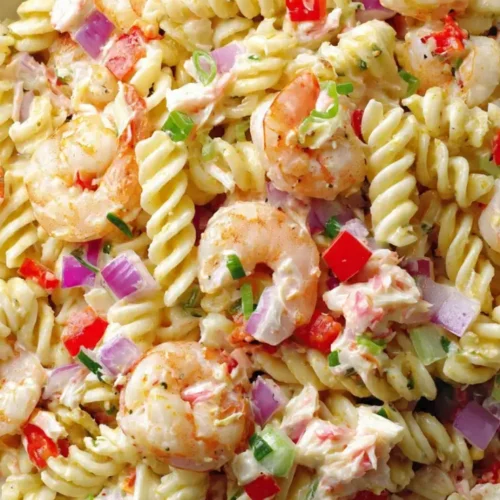 Seafood pasta salad