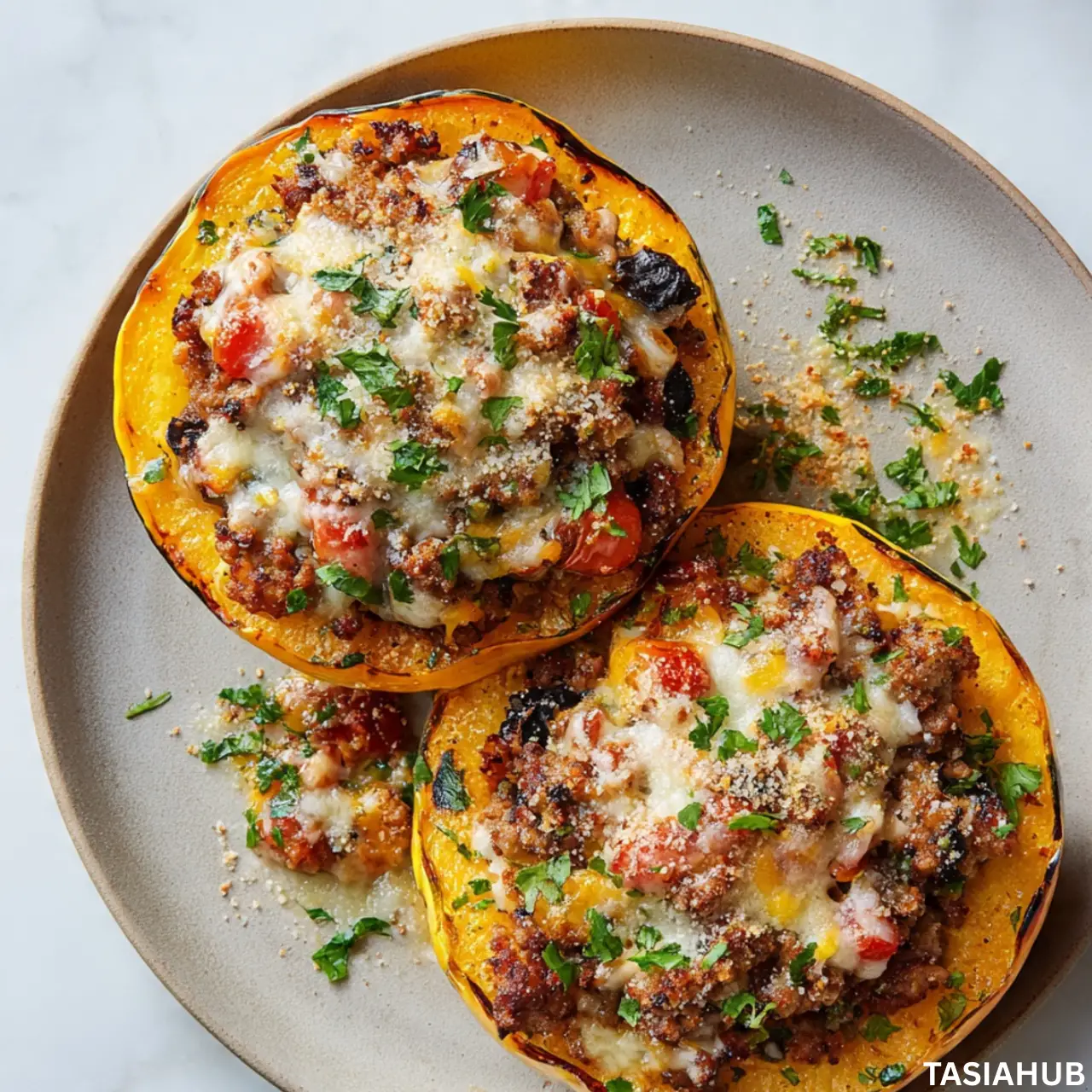 Stuffed patty pan squash