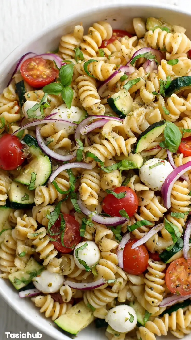 Tomato Zucchini Pasta Salad
