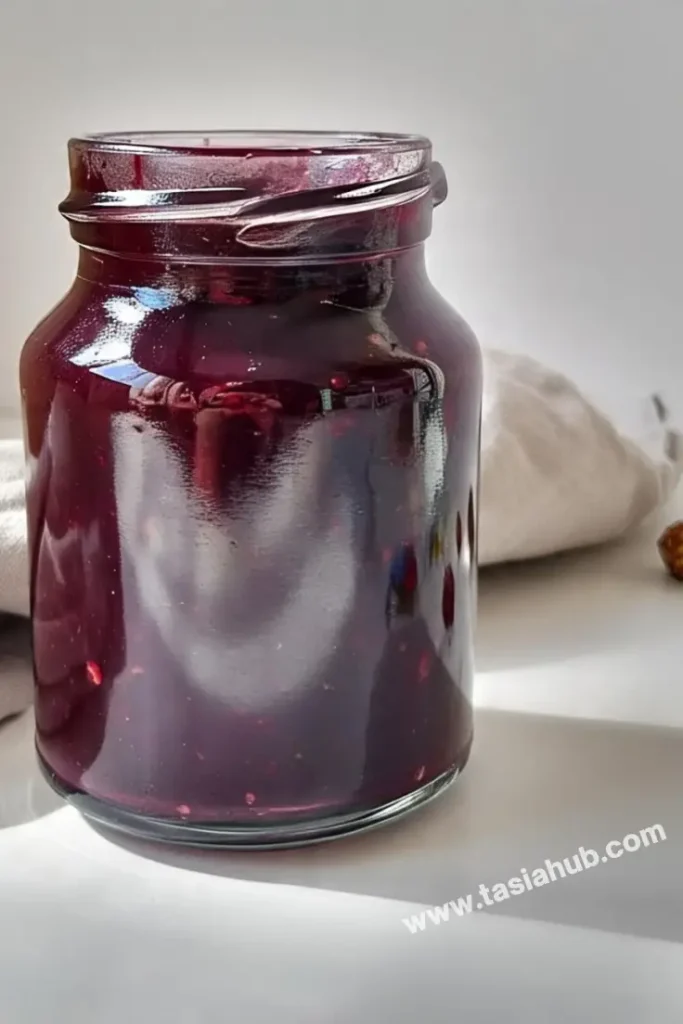 a jar of mulberry jam