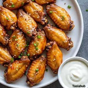 Baked sweet and spicy chicken wings