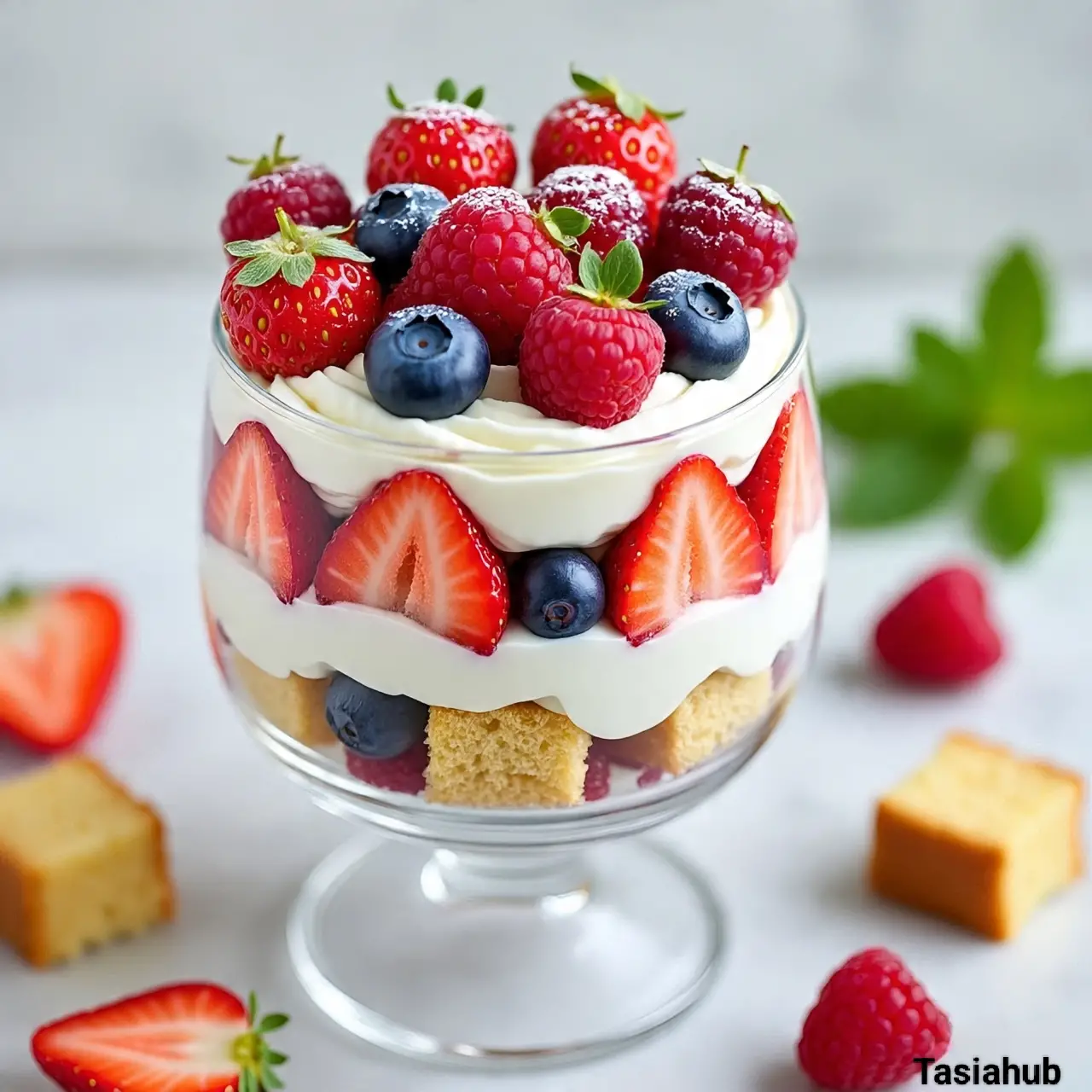 Patriotic berry triffle