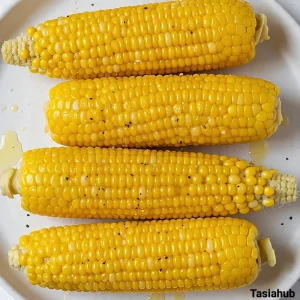 Boiled corn on the cob