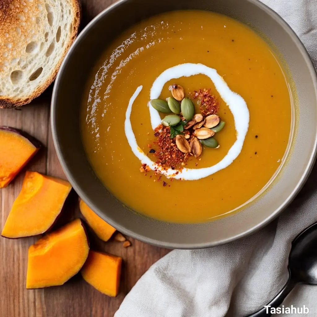 Butternut squash and sweet potato soup