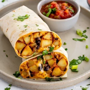 Cheesy potato burritos