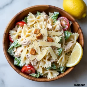 Chicken Caesar pasta salad