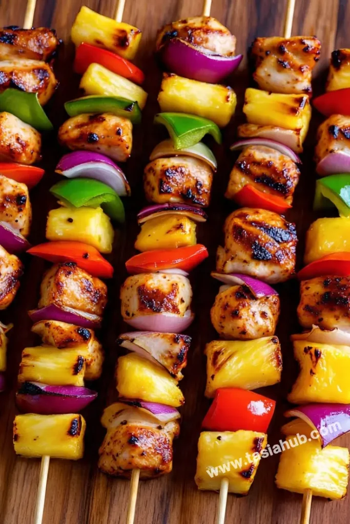 chicken and pineapple kebabs
