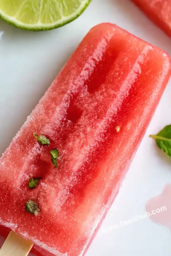 chilled watermelon popsicles