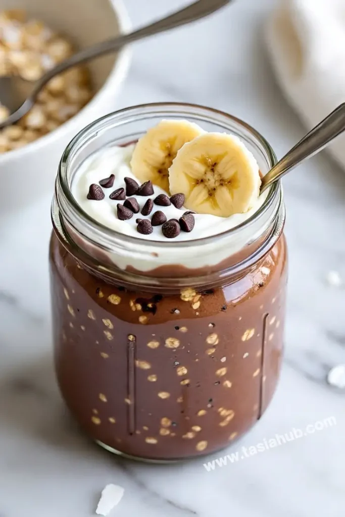 chocolate overnight oats 1