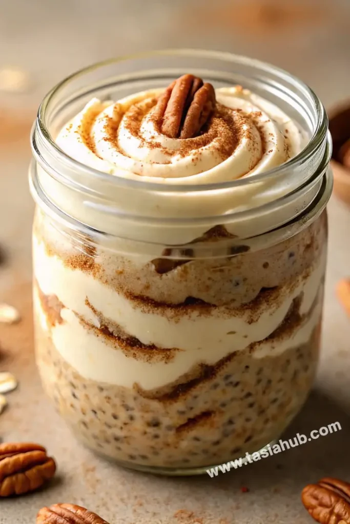 cinnamon roll overnight oats 1