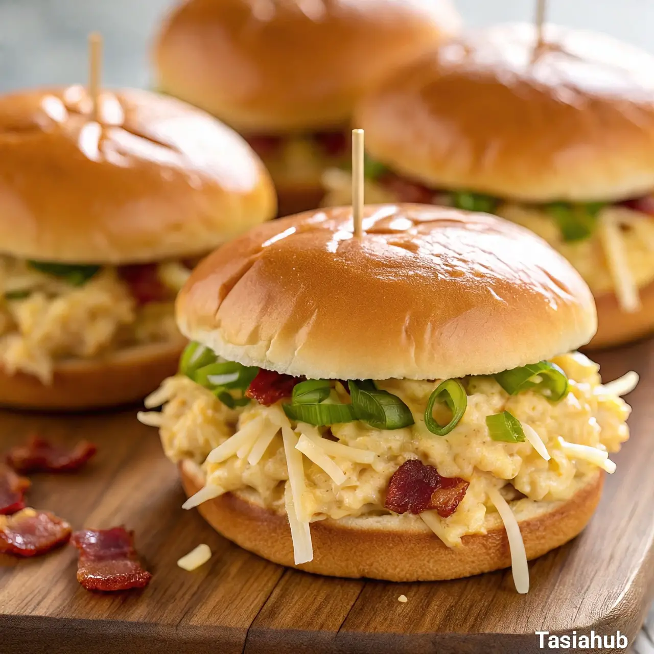 Slow cooker crack chicken sandwiches