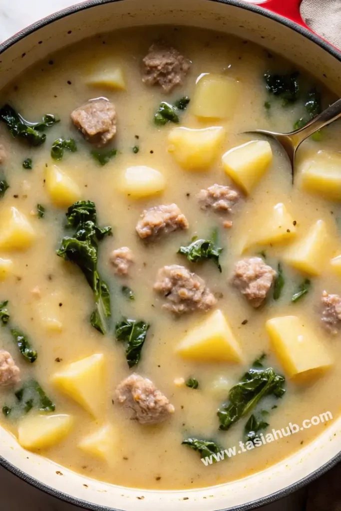 creamy potato and sausage soup