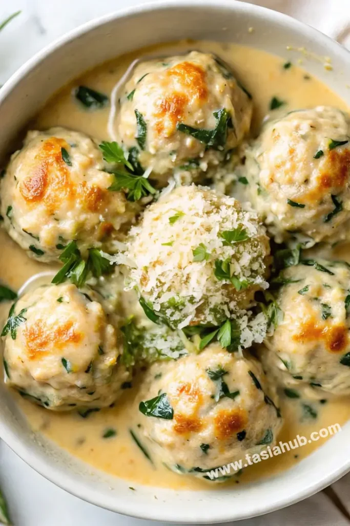 creamy spinach turkey meatballs 1