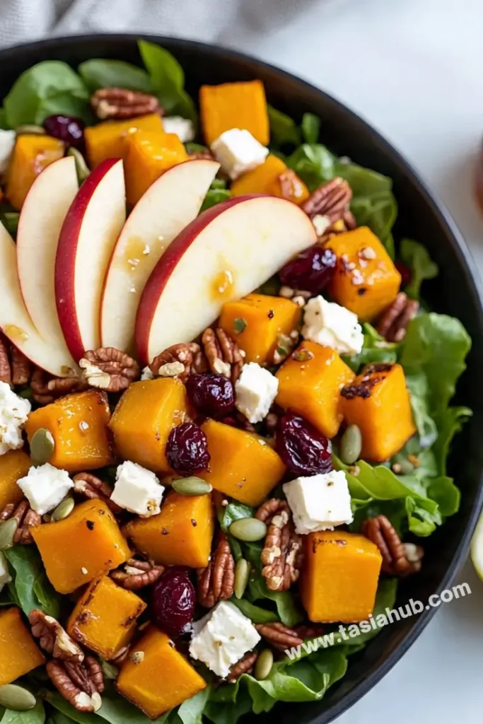 fall harvest salad with apple cider dressing 1