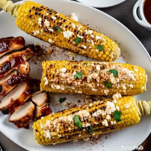 Grilled corn on the cob