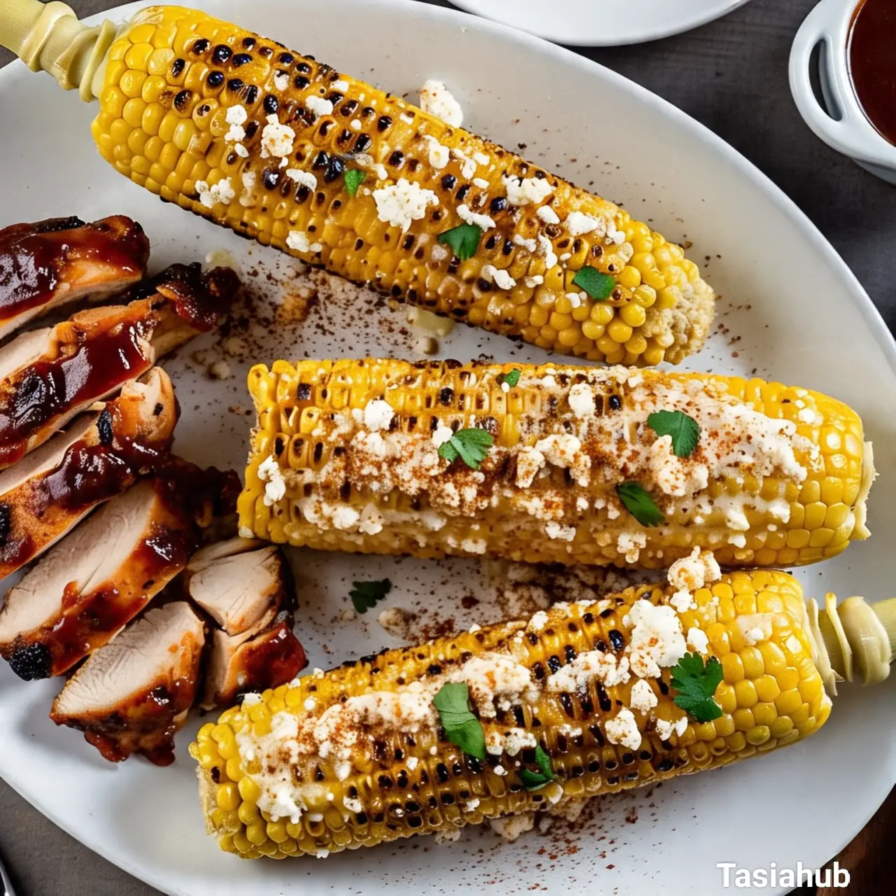 Grilled corn on the cob