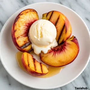 Grilled peaches