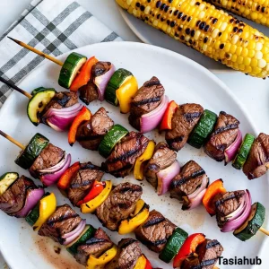 Grilled steak kabobs