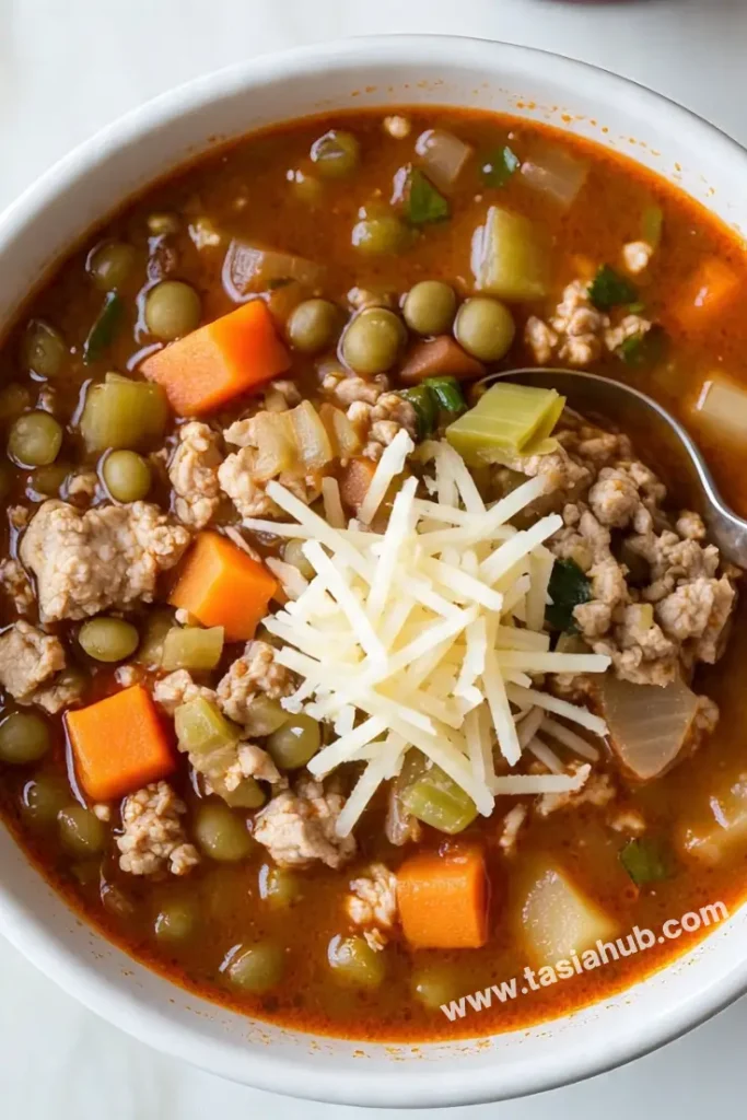 ground turkey and lentil soup