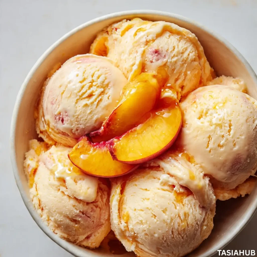 homemade Peach Ice cream 1