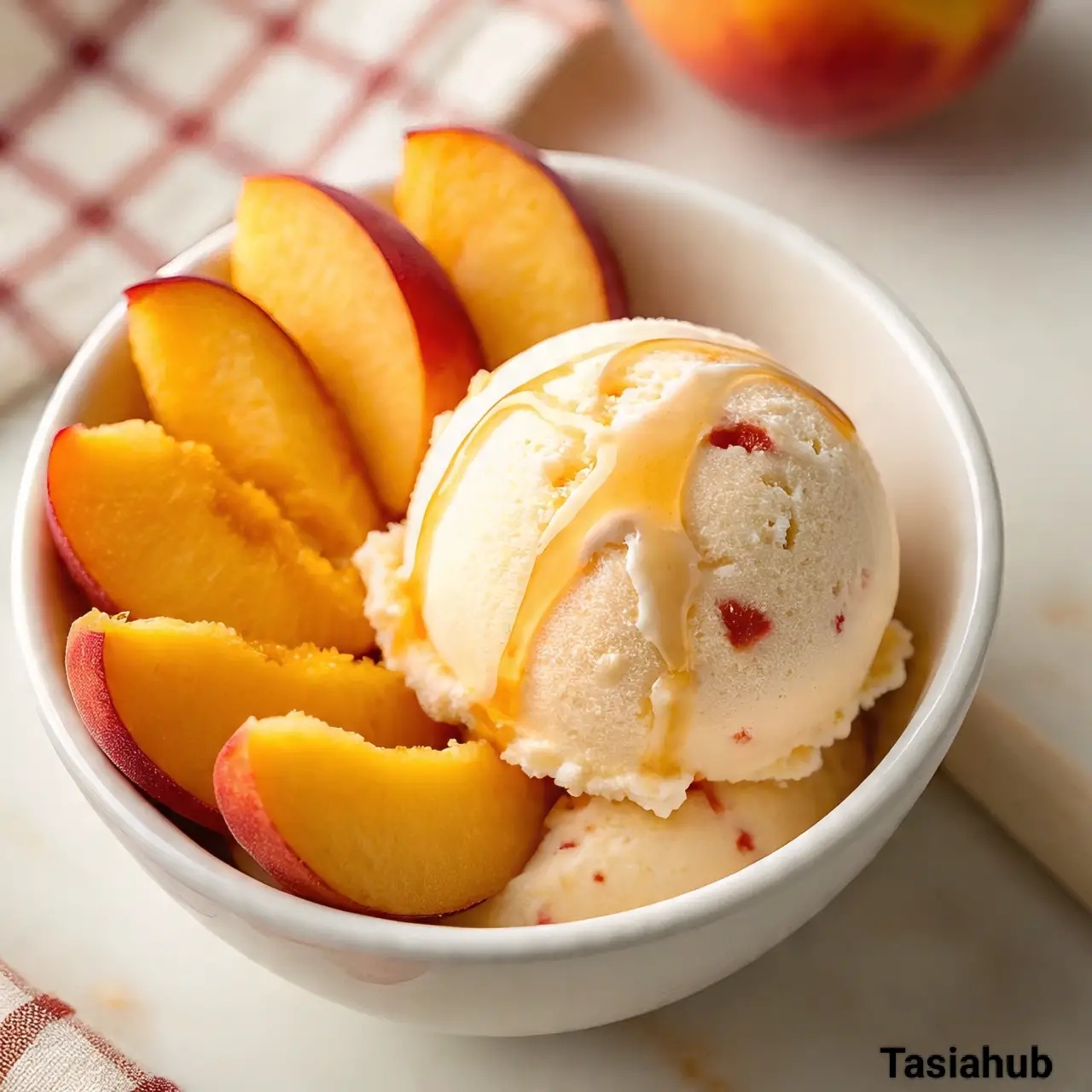 Peach ice cream