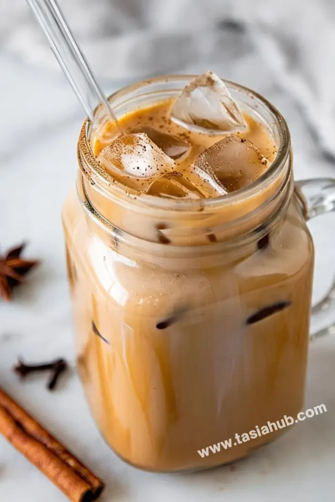iced pumpkin Chai tea latte 1