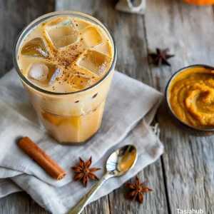 Iced pumpkin Chai tea latte