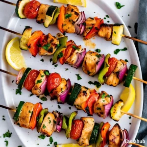Oven baked chicken kabobs