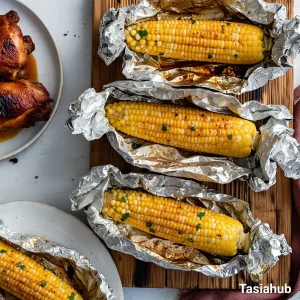 Oven roasted corn on the cob