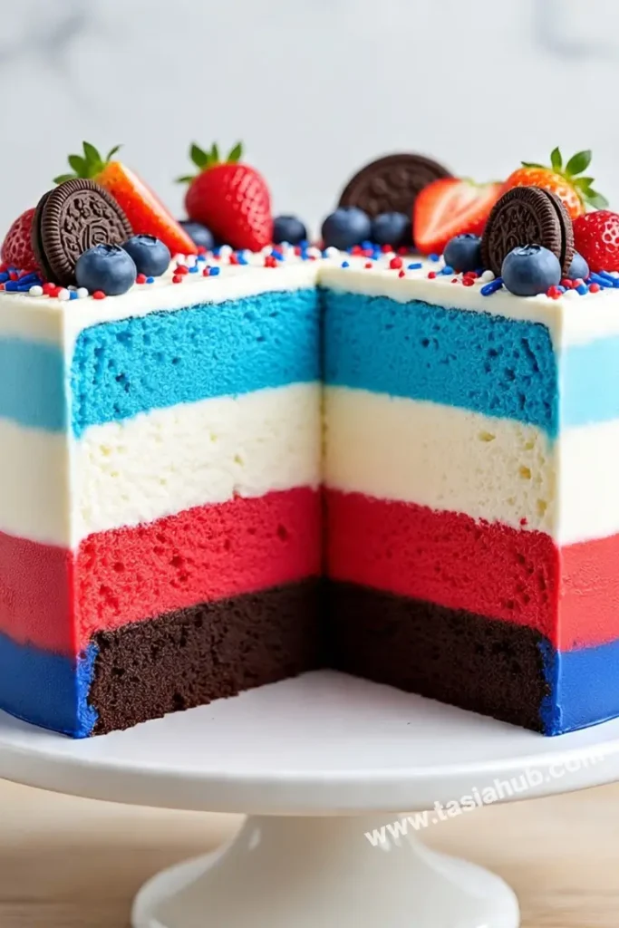 patriotic ice cream cake