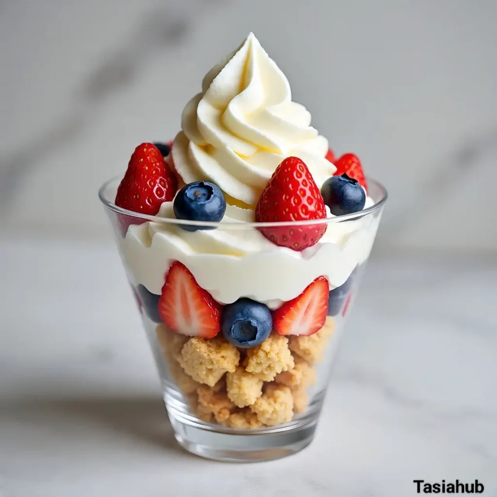 Patriotic mini shortcake cups