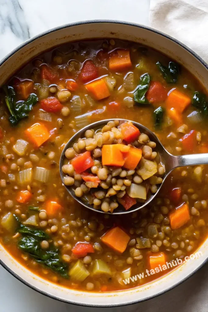 pot of lentil soup