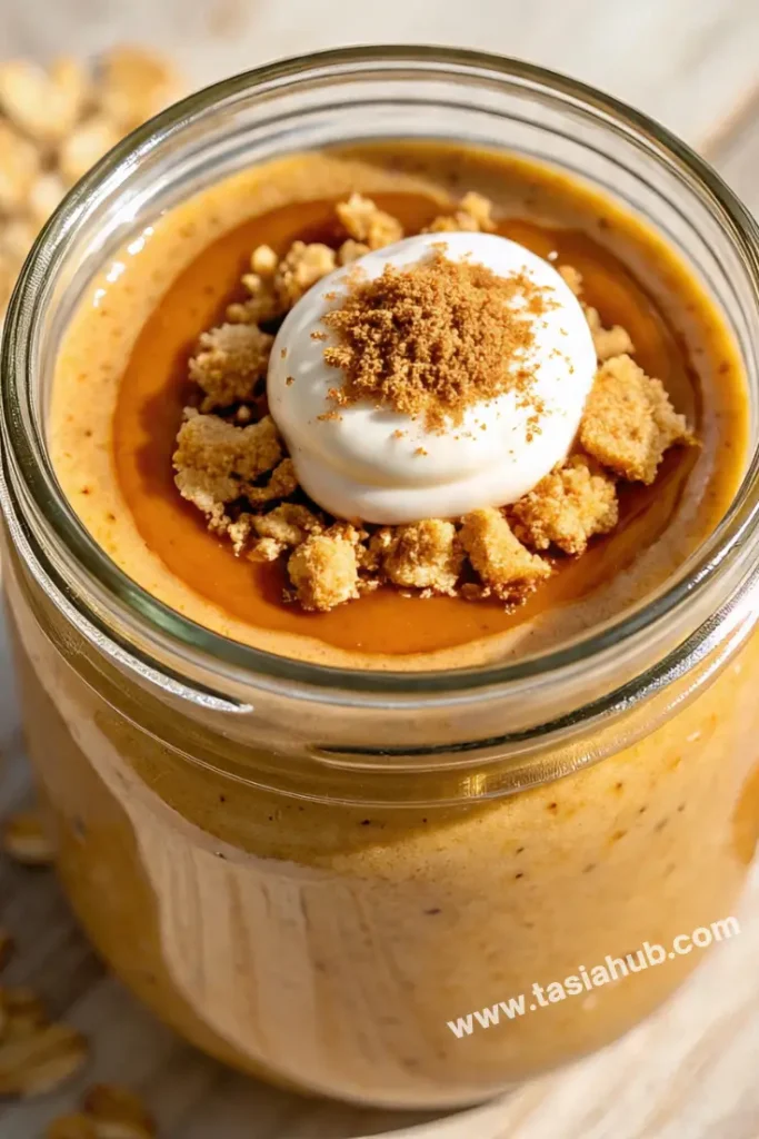 pumpkin cheesecake overnight oats 1