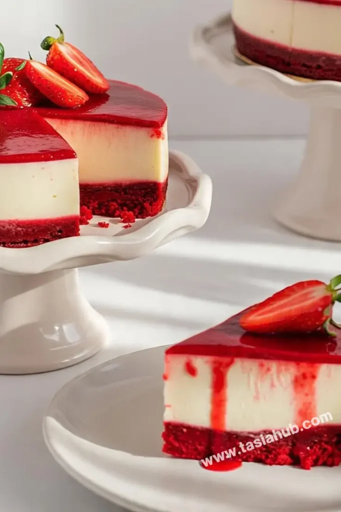 red velvet strawberry cheesecake 1