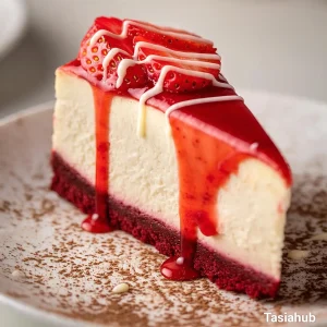 Red velvet strawberry cheesecake