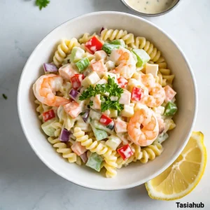 Seafood pasta salad